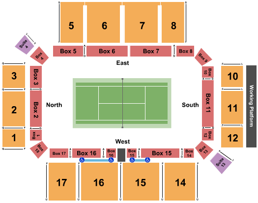 The Wake Forest Tennis Center Seating Chart